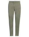 Jeckerson Man Pants Military Green Size 35 Cotton, Elastane In Green
