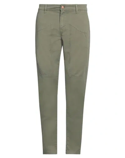 JECKERSON JECKERSON MAN PANTS MILITARY GREEN SIZE 38 COTTON, ELASTANE