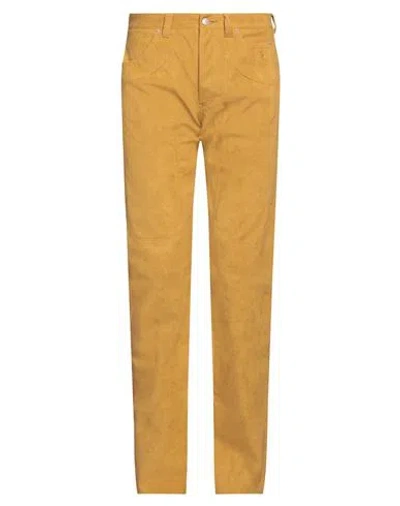 Jeckerson Man Pants Mustard Size 32 Polyester, Polyurethane In Yellow