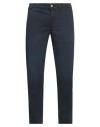 Jeckerson Man Pants Navy Size 32 Cotton, Elastane In Navy Blue