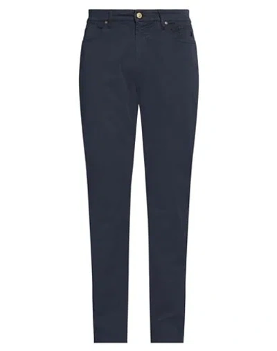 Jeckerson Man Pants Navy Size 35 Cotton, Elastane