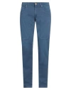 Jeckerson Man Pants Navy Size 34 Cotton, Elastane, Polyester, Polyurethane