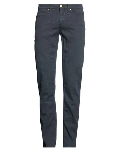 Jeckerson Man Pants Navy Size 34 Cotton, Lyocell, Elastane In Multi