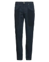 Jeckerson Man Pants Navy Size 35 Cotton, Elastane In Blue