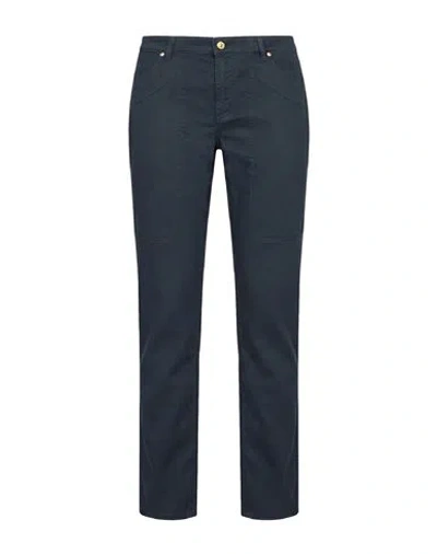 Jeckerson Man Pants Navy Size 40 Cotton, Elastane In Blue
