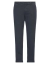 Jeckerson Man Pants Navy Size 42 Cotton, Elastane In Navy Blue