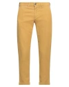 Jeckerson Man Pants Ocher Size 32 Cotton, Elastane In Yellow