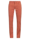 Jeckerson Man Pants Orange Size 32 Cotton, Recycled Cotton, Elastane