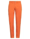 Jeckerson Man Pants Orange Size 30 Cotton, Elastane