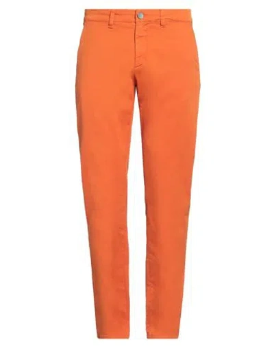 Jeckerson Man Pants Orange Size 30 Cotton, Elastane