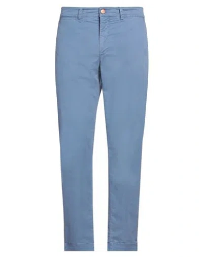 Jeckerson Man Pants Pastel Blue Size 33 Lyocell, Cotton, Elastane