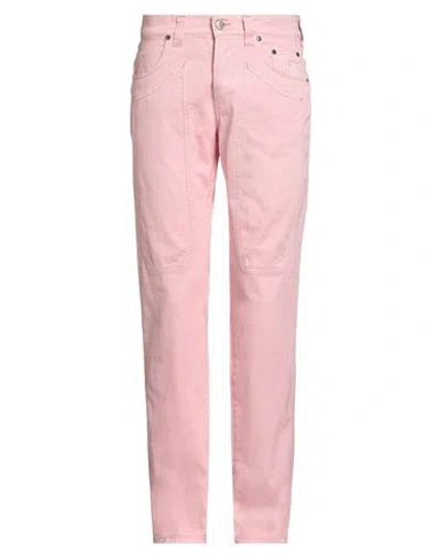 Jeckerson Man Pants Pink Size 31 Cotton, Elastane