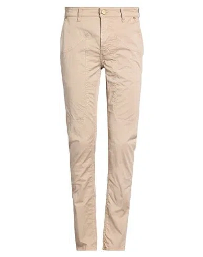 Jeckerson Man Pants Sand Size 29 Cotton, Elastane