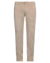 Jeckerson Man Pants Sand Size 33 Cotton, Elastane, Polyester, Polyurethane In Beige