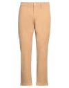 Jeckerson Man Pants Sand Size 34 Cotton, Modal, Elastane In Beige