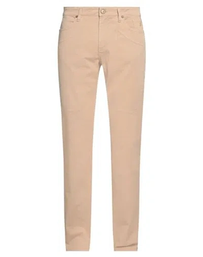 JECKERSON JECKERSON MAN PANTS SAND SIZE 35 COTTON, ELASTANE