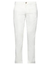 Jeckerson Man Pants White Size 29 Cotton, Lycra, Elastane In White