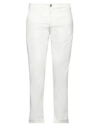 Jeckerson Man Pants White Size 29 Cotton, Lycra, Elastane