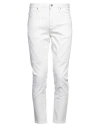 Jeckerson Man Pants White Size 30 Cotton, Elastane