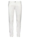 Jeckerson Man Pants White Size 32 Cotton, Elastane