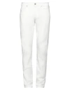 Jeckerson Man Pants White Size 33 Cotton, Recycled Cotton, Elastane In White