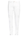 Jeckerson Man Pants White Size 35 Cotton, Elastane, Polyester, Polyurethane