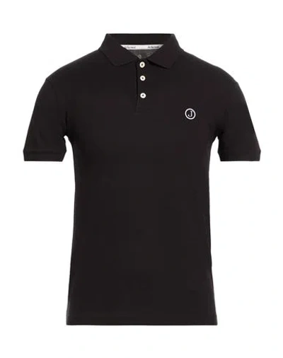 Jeckerson Man Polo Shirt Black Size M Cotton, Elastane