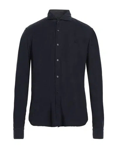 Jeckerson Man Shirt Midnight Blue Size M Cotton