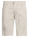 Jeckerson Man Shorts & Bermuda Shorts Beige Size 30 Cotton, Elastane