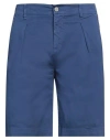 Jeckerson Man Shorts & Bermuda Shorts Blue Size 35 Cotton, Elastane