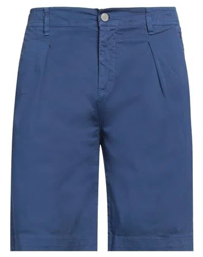 Jeckerson Man Shorts & Bermuda Shorts Blue Size 35 Cotton, Elastane