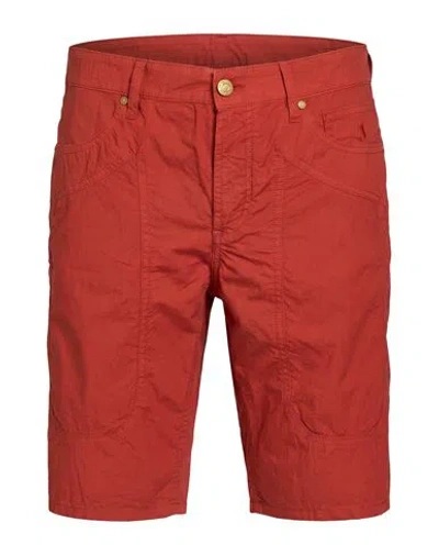 Jeckerson Man Shorts & Bermuda Shorts Brick Size 31 Cotton, Elastane In Red
