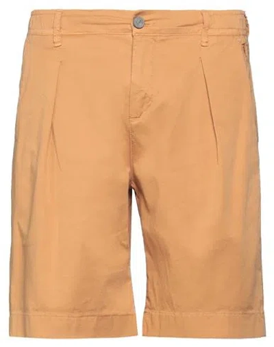 Jeckerson Man Shorts & Bermuda Shorts Camel Size 35 Cotton, Elastane In Beige