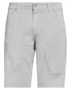 Jeckerson Man Shorts & Bermuda Shorts Light Grey Size 35 Cotton, Elastane