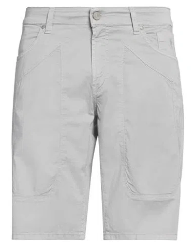 Jeckerson Man Shorts & Bermuda Shorts Light Grey Size 35 Cotton, Elastane In Grey