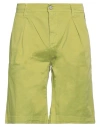 Jeckerson Man Shorts & Bermuda Shorts Lime Green Size 34 Cotton, Elastane
