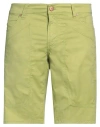 Jeckerson Man Shorts & Bermuda Shorts Lime Green Size 35 Lyocell, Cotton, Elastane In Green