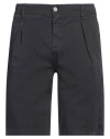 Jeckerson Man Shorts & Bermuda Shorts Midnight Blue Size 33 Cotton, Elastane In Blue
