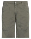 Jeckerson Man Shorts & Bermuda Shorts Military Green Size 31 Cotton, Elastane