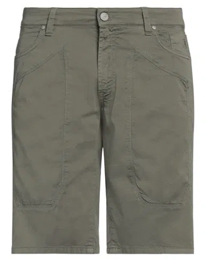 Jeckerson Man Shorts & Bermuda Shorts Military Green Size 31 Cotton, Elastane In Green