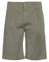 Jeckerson Man Shorts & Bermuda Shorts Military Green Size 34 Cotton, Elastane
