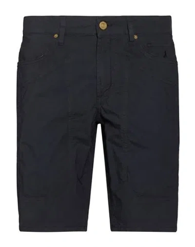 Jeckerson Man Shorts & Bermuda Shorts Navy Size 31 Cotton, Elastane In Blue