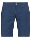 Jeckerson Man Shorts & Bermuda Shorts Navy Size 33 Cotton, Elastane