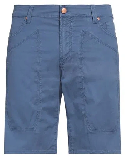 Jeckerson Man Shorts & Bermuda Shorts Navy Size 30 Lyocell, Cotton, Elastane In Navy