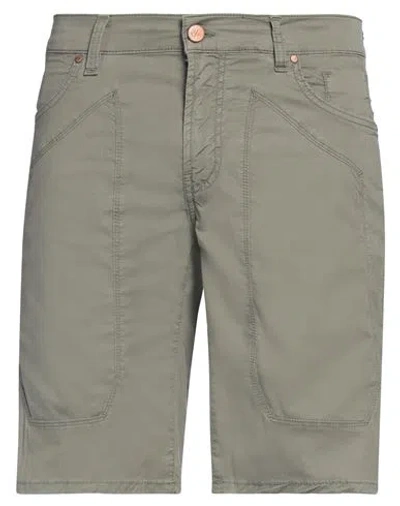 Jeckerson Man Shorts & Bermuda Shorts Sage Green Size 35 Lyocell, Cotton, Elastane