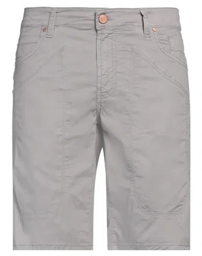 Jeckerson Man Shorts & Bermuda Shorts Taupe Size 35 Lyocell, Cotton, Elastane In Grey