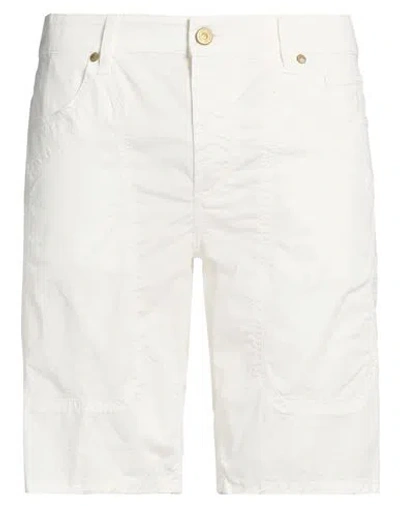 Jeckerson Man Shorts & Bermuda Shorts White Size 33 Cotton, Elastane