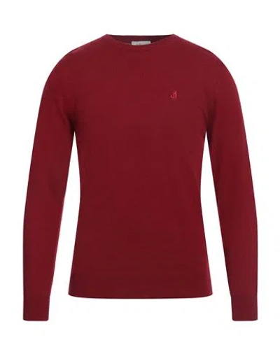 Jeckerson Man Sweater Brick Size M Viscose, Wool, Polyamide, Cashmere In Red