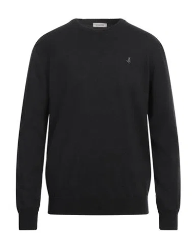 Jeckerson Man Sweater Charcoal Size 3xl Cotton, Wool In Grey