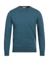 Jeckerson Man Sweater Deep Teal Size Xl Cotton, Wool In Green